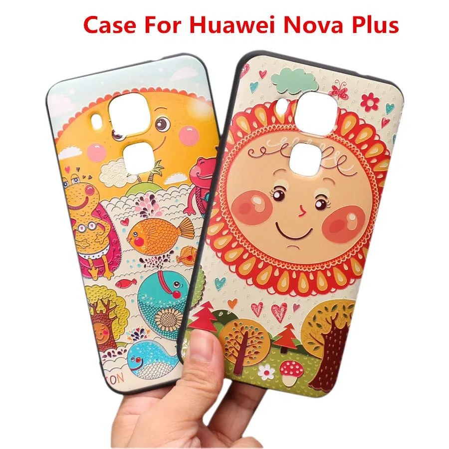 

Cartoon Little Car And Little Sun Case For Huawei Nova Plus,TPU Material Painted Beautiful Color Painting Case.23 Colors!