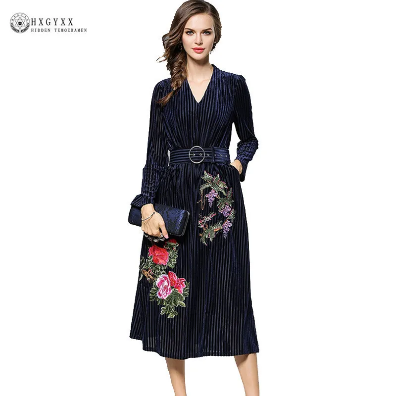 Navy velvet v neck dress shirt blue ombre