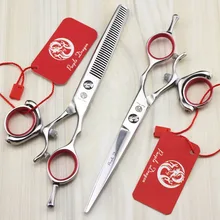 587#5,5 ''брендовые Парикмахерские ножницы фиолетового дракона высшего класса 440C вращающаяся рукоятка ножницы для резки филировочные ножницы для волос