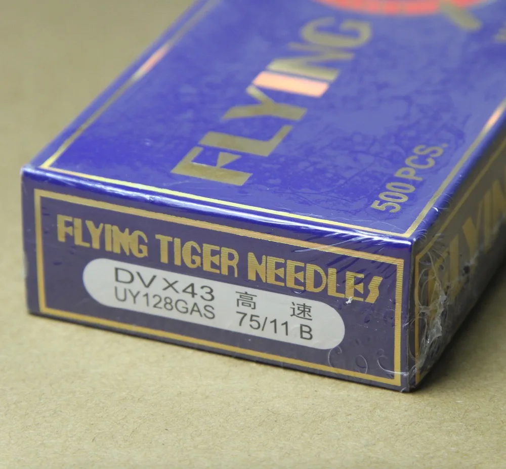 500 Pezzi Flying Tiger Dvx43 Uy128Gas Ago Macchina Per Cucire Parti 65/9,70/10,80/12,90/14,100/16,110/18 Aghi In Acciaio Inossidabile