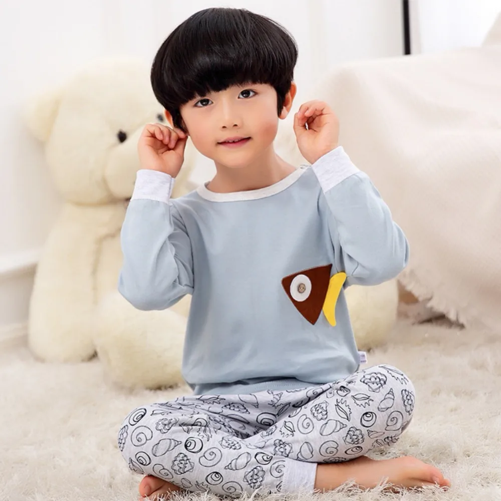 

AutumnChildren Sets Boys and Girls Cotton Underwear long-sleeved Clothing Cartoon Printed Casual Sets HIgh Quality