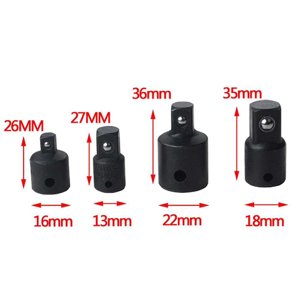 4pcs/set 1/4 3/8 1/2 Ratchet Wrench Socket Adapter Spanner Keys Set Converter Drive Reducer Air Impact Craftsman Ratchet Wrench