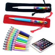 1000 шт. Kawaii Металл Алмаз Радуга Кристалл стилусы Шариковая ручка для Ipad iPhone 7 6S подарок школы офисные принадлежности