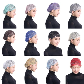 

2019 Women Abaya Dubai Islam Unwear Lace Hijab Scarf Shawl Muslim Turban Head Jilbab Headscarf Foulard Femme Turbante Mujer