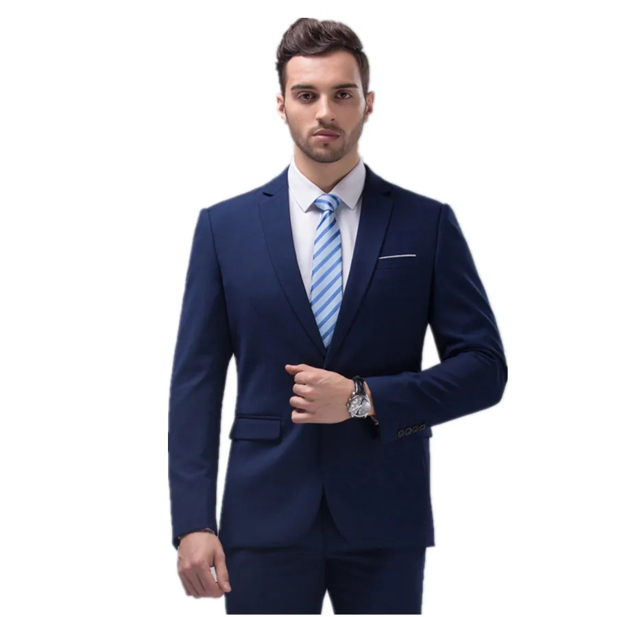 customized new classic black groom tuxedos peak lapel jacket pants