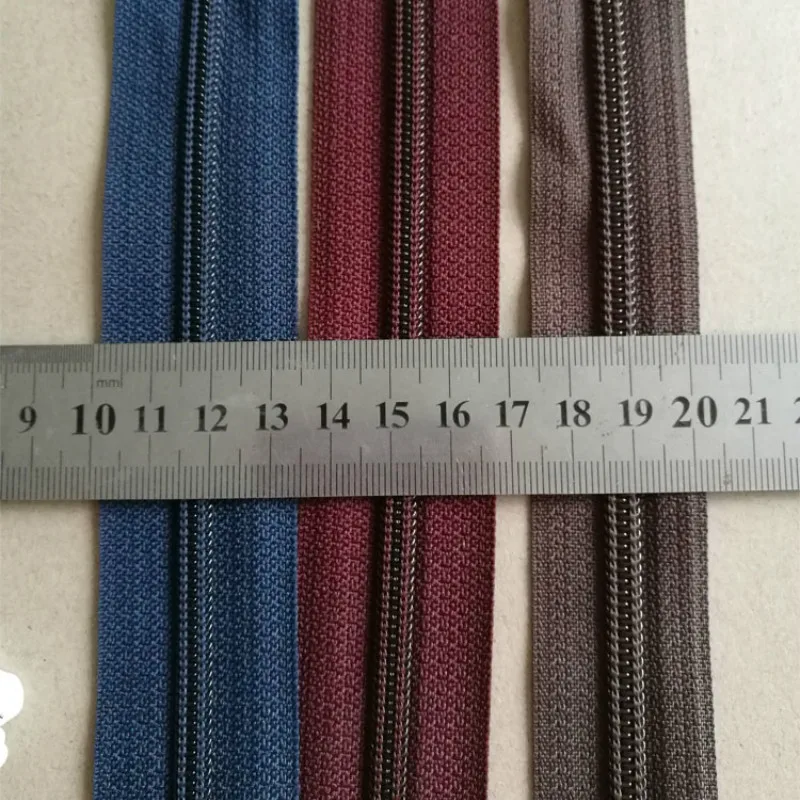 

50m/lot Cheap Stocked Ykk Continuous Nylon Coil Zipper Tape Roll for Suitcase Bag Car Cushion Sleeping Bag Sewing Accessories
