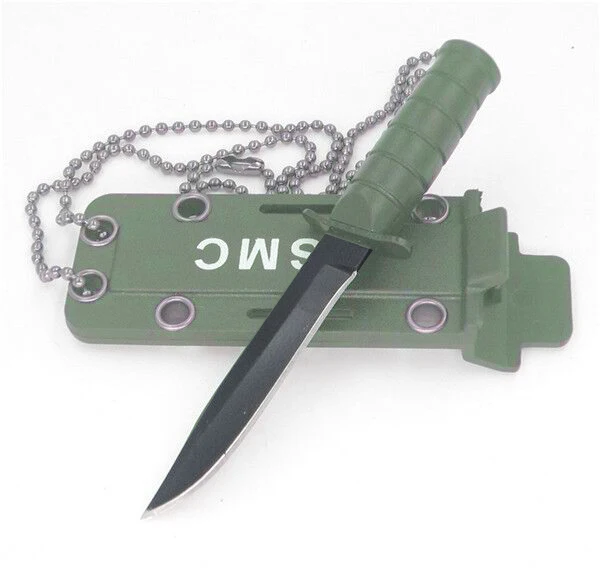 Портативный Edc карманный нож для самозащиты мини ожерелье коробка для лезвий письмо посылка открытая Охота выживания поход Фруктовый нож лагерь на открытом воздухе - Цвет: Armygreen Plain