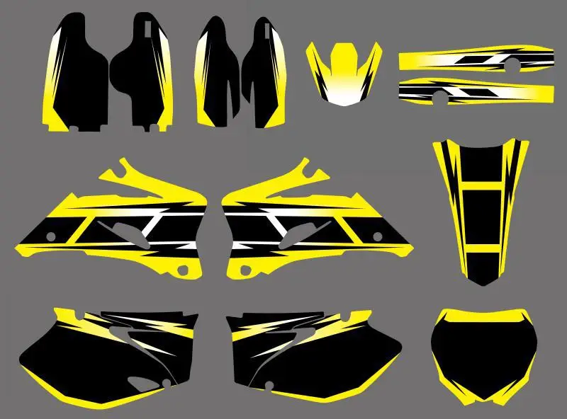 Новый стиль КОМАНДА ГРАФИКА и фоны наклейки Набор для Yamha YZ250F YZ450F 2006 2007 2008 2009 YZF 250