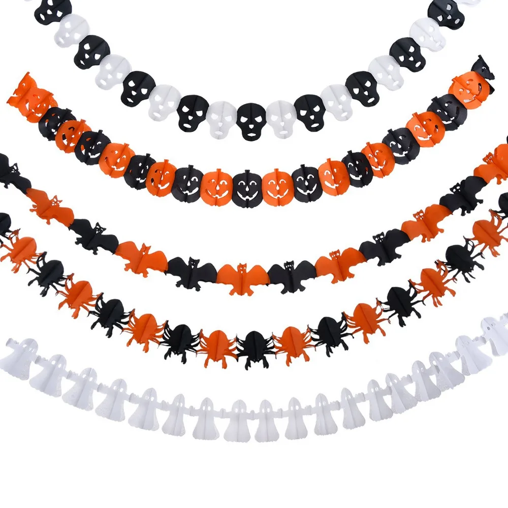 Download Set of 5 Happy Halloween Banners,Black Orange Garland ...