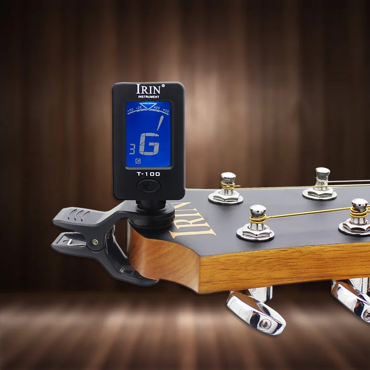 IRIN guitar bass ukulele violin tuner automatic mini portable clip on digital guitar pedal lcd tuner guitar string accessories