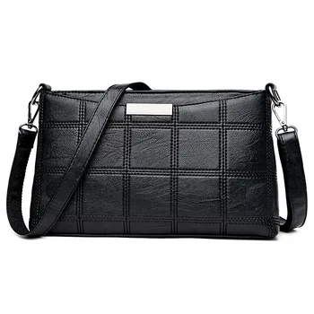 

Sheepskin Patchwork Shoulder CrossBody Bag High Quality Women's Genuine Leather Handbags Messenger Bags Flap Women Bags Ladies