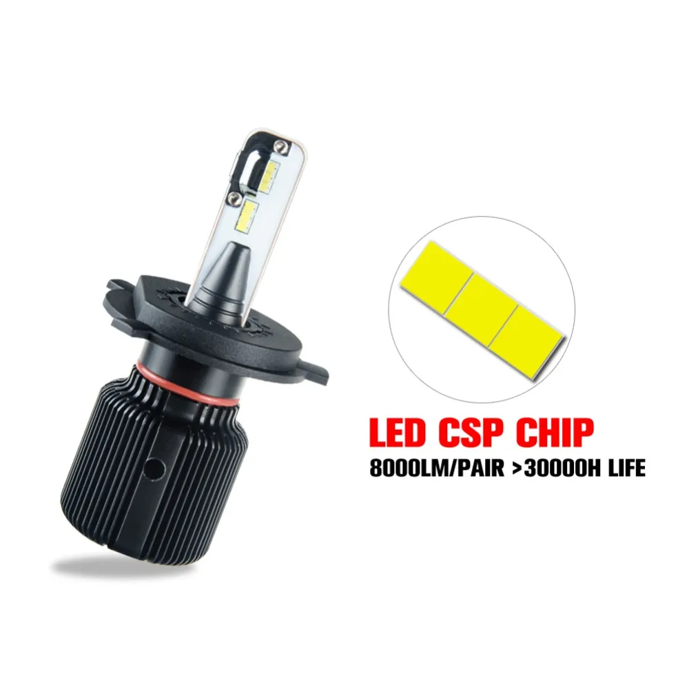 Avacom 2 шт. светодиодный HS1 Phare Moto светильник H4 для мотоцикла 6500K 10000Lm CSP 80W 12V высокий