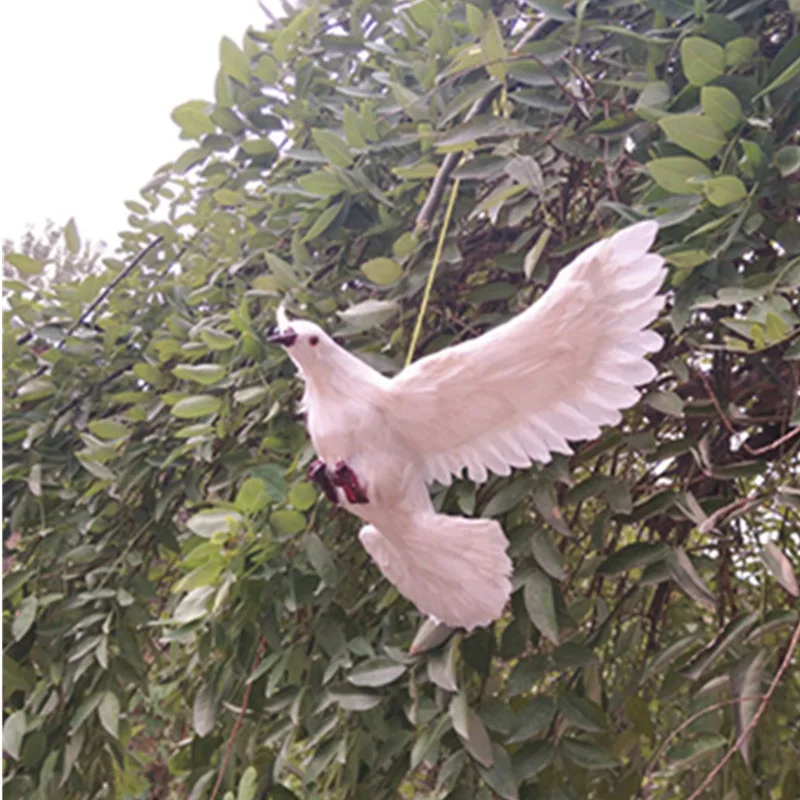 

creative wings dove polyethylene & furs white simulation dove model gift home decoration about 17x39x26cm p0005