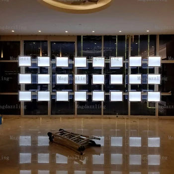 

Real Estate Cable LED Window Display System/LED Signs Window Display Light Pocket,Illumianted Acrylic Light Panels (24PCS/lot)
