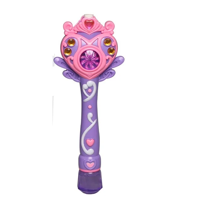 Полностью автоматическая машина для пузырей волшебная палочка пистолет для мыльных пузырей игрушка пузырь с музыкой и светом Дети вечерние подарок на день рождения девочек - Цвет: Фиолетовый