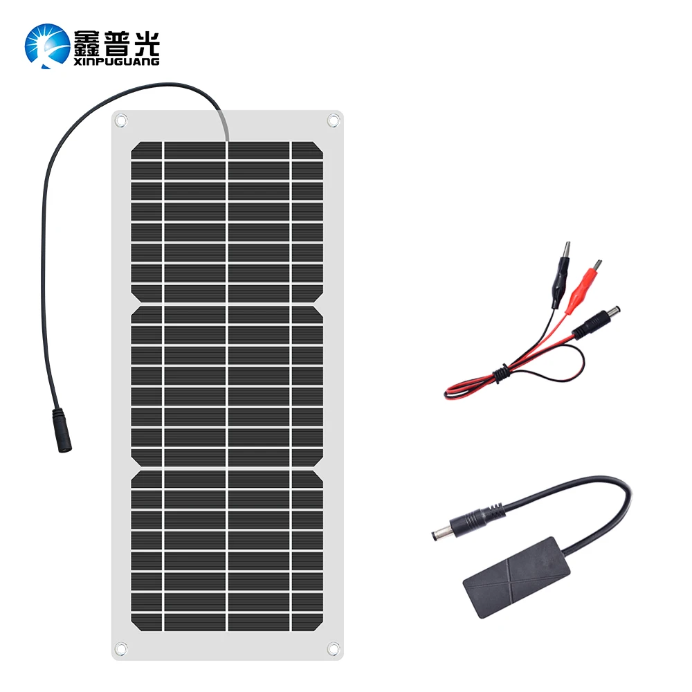 XINPUGUANG 12V 15W Гибкая солнечная панель зарядное устройство 5V 1A USB выход устройства
