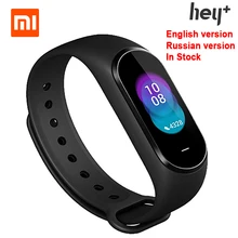 Английская версия Xiaomi Hey Plus Smartband 0,95 дюймов AMOLED цветной экран встроенный многофункциональный NFC сообщение напоминание Push сообщение