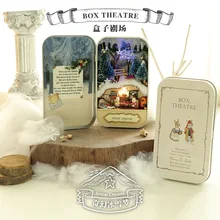 MylbSnow Dream Кукольный дом 3D DIY деревянные маленькие головоломка Кукольный дом мини мебель украшения игрушки для детей подарок на день рождения коробка Theat