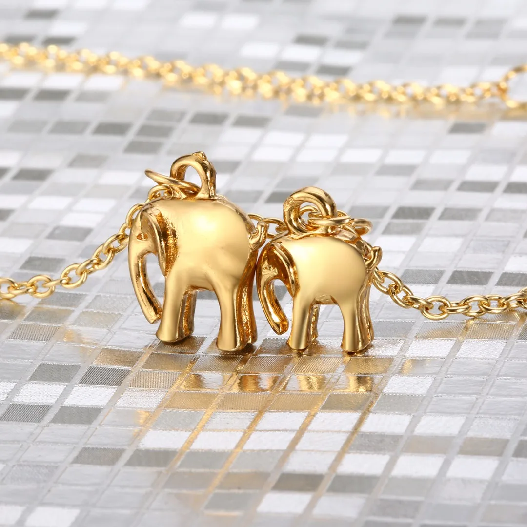 Cute Elephant Pendant & Necklaces Charming Chain Necklace Vintage Animal Choker Necklace Fashion Jewelry Gift Shellhard