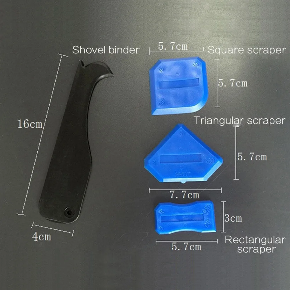 4 шт. профессиональный набор инструментов для шпаклевки, герметик, силиконовый скребок для удаления затирки, идеальная отделка, для домашней уборки, садовые ручные инструменты