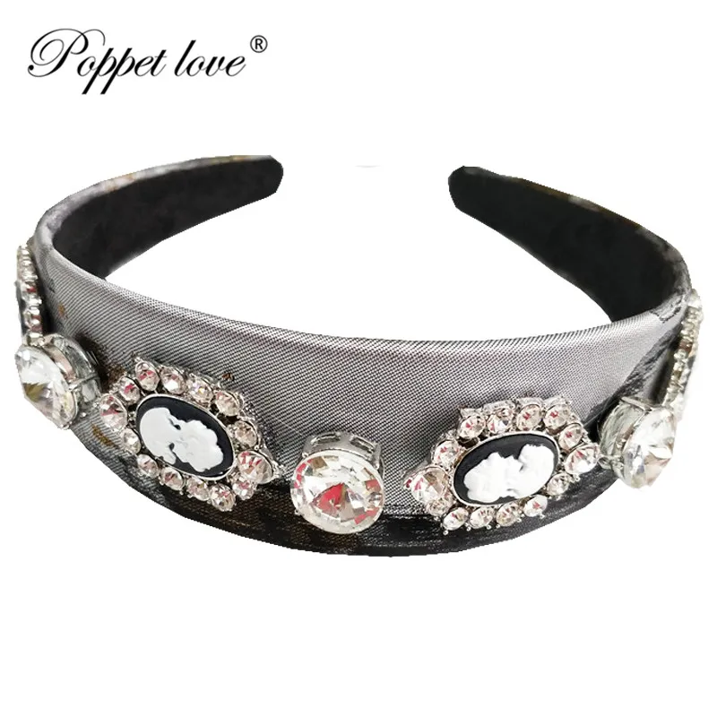 

Wholesale Vintage Baroque Queen King Hair Jewelry Pearl Crystal Tiara And Crown Headband For Women Bride Wedding