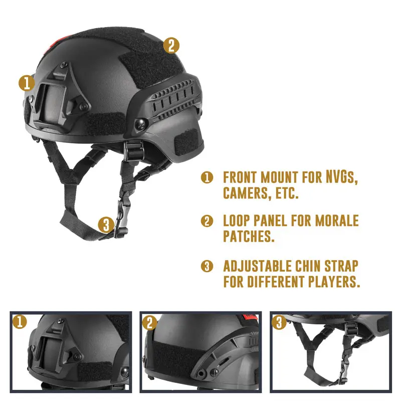 OneTigris MICH 2000 стиль ACH тактический шлем с креплением NVG и боковым Рельсом для страйкбола пейнтбола военный шлем 2000 ABS шлем