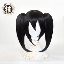 Nico Yazawa Niko Cosplay Wig Lovelive Love Live For Women Heat Resistant Synthetic Black Straight Ponytail Hair