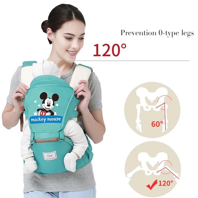 

Disney 0-36 Months Bow Breathable Front Facing Baby Carrier Hipseat 20kg Infant Comfortable Sling Backpack Pouch Wrap Carriers