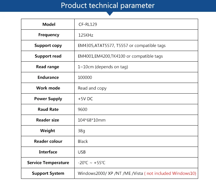 125khz RFID ID EM Card Reader & Writer&CopierDuplicator (2)
