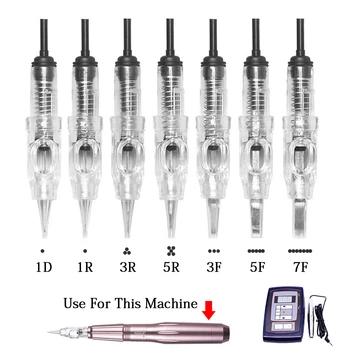 

30PCS 1R/3R/5F/7F Tattoo Micro Cartridge Needles easy click for revolution Permanent Makeup Needles Tips Machine Eyebrow Tattoo