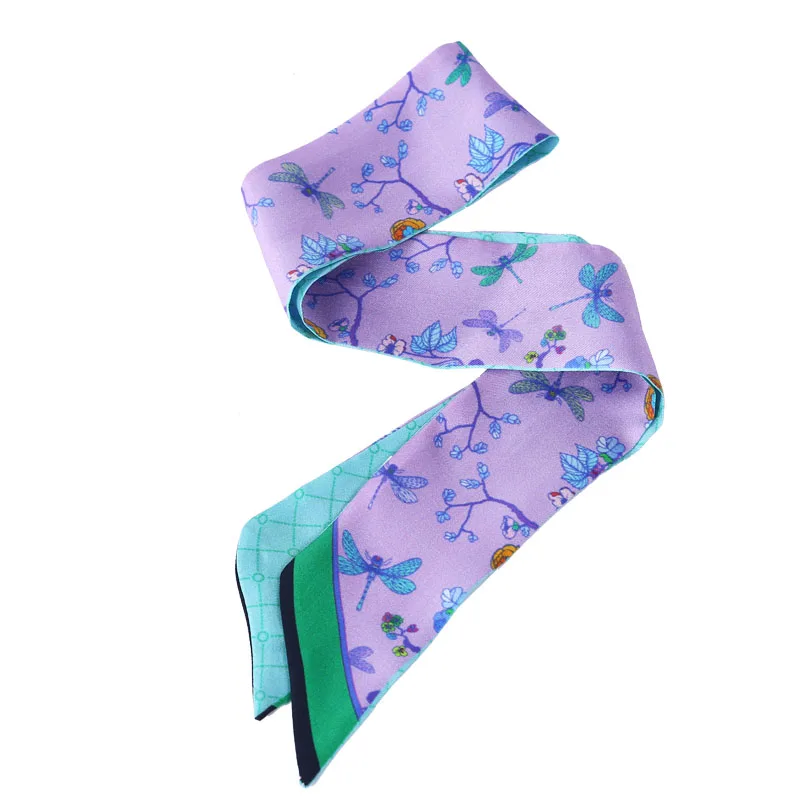 [XiuKe] шарфы, новинка весны, модный Двусторонний Шелковый шарф из ленты, винтажный шарф, повязка на голову, длинный шарф