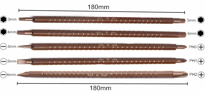 PENGGONG 6 шт. набор крестообразных отверток Phillips Регулируемая трещотка отвертка ручка S2 Телескопический Мультитул с холщовой сумкой