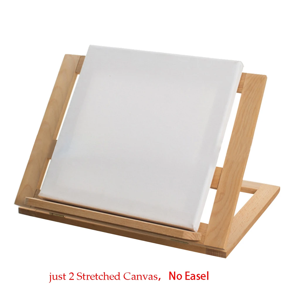 

2 PCS 25 x 30cm Disposable Blank Professional Student Exercise Art Oil Painting Drawing Stretched Cotton Canvas no Easel