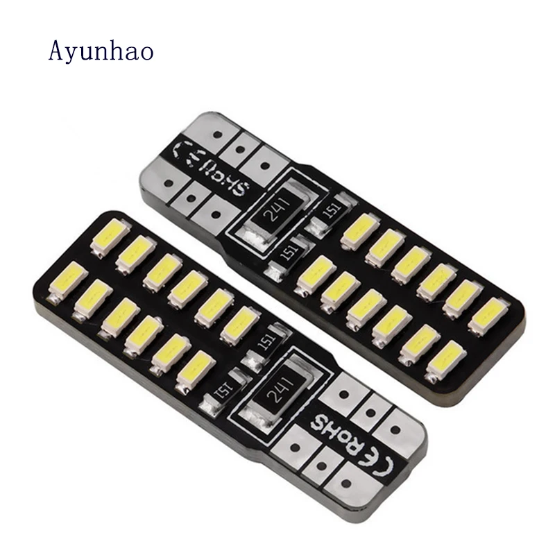 

12V Led width light T10-24SMD-3014 license plate light car led modified universal 24LED