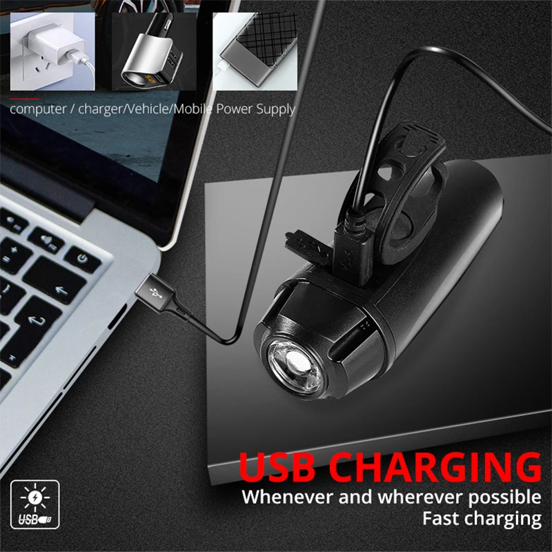 Clearance 8000lms Bike Light USB Rechargeable 3 Modes T6 1200mAh Bicycle Front Light lamp Bike LEDHeadlight Cycling LED Flashlight Lantern 4 Clearance 8000lms Bike Light USB Rechargeable 3 Modes T6 1200mAh Bicycle Front Light lamp Bike LEDHeadlight Cycling LED Flashlight Lantern 4