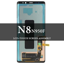 Untuk Samsung Galaxy Note 8 LCD 8.0 Inch N9500 N950F Hitam Tampilan Layar AMOLED Digitizer Penggantian Suku Cadang