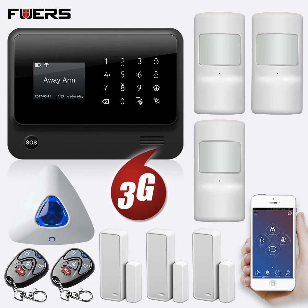 Беспроводная домашняя система охранной сигнализации FUERS Wi Fi GSM 3G G90B IOS