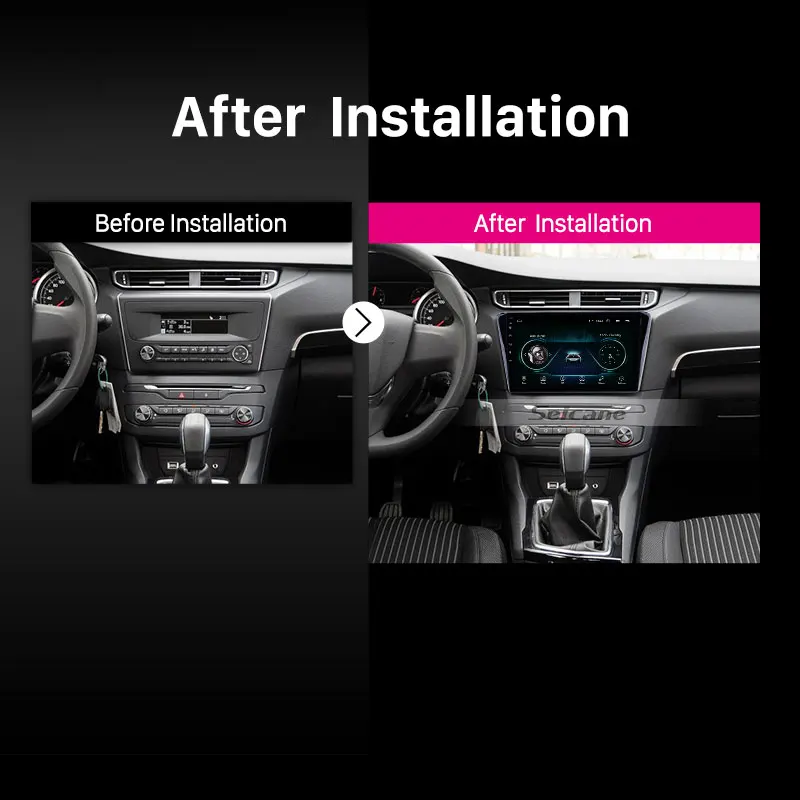 Top Seicane Car GPS for 2014 Peugeot 408 Android 8.1 10.1 inch Head Unit Stereo Player support DAB+ OBD2 DVR Steering Wheel Control 5