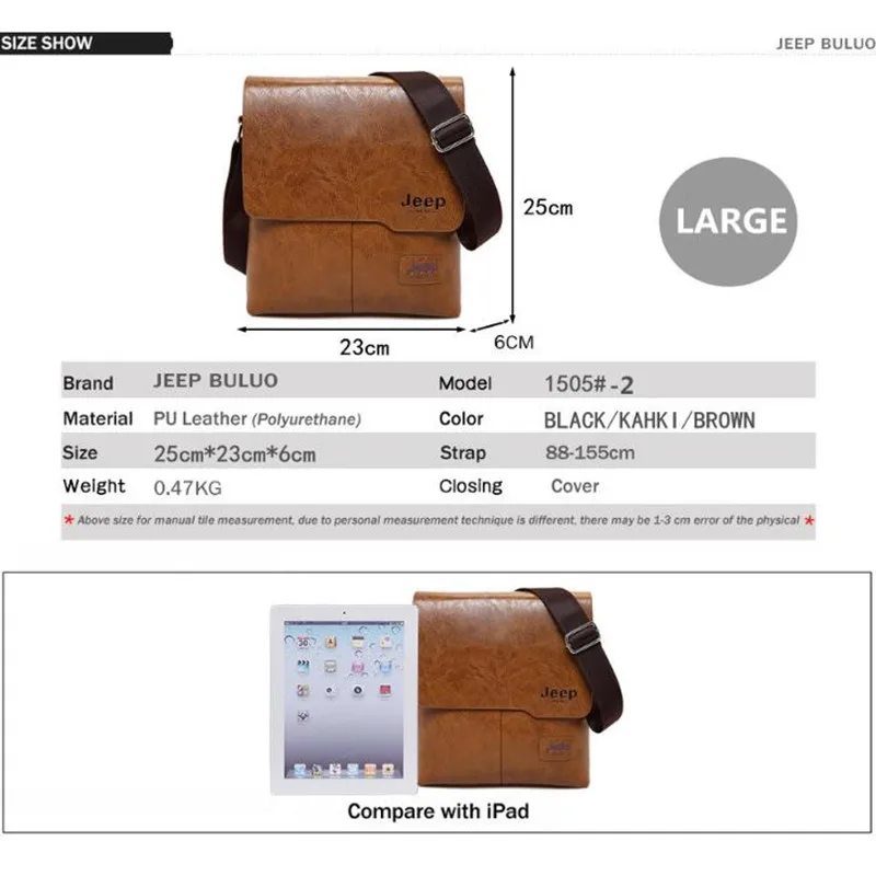  Men Tote Bags Set JEEP BULUO Famous Brand New Fashion Man Leather Messenger Bag Male Cross Body Sho