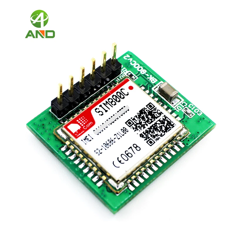 Самый маленький модуль SIM800C GPRS GSM, карта MicroSIM, основная плата, четырехдиапазонный ttl последовательный порт, включает gsm антенну