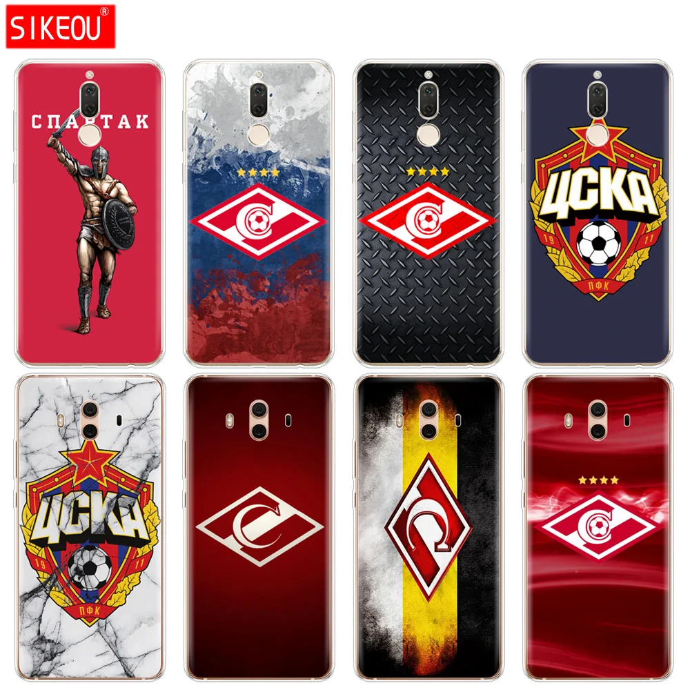 

Silicone Cover phone Case for Huawei mate 7 8 9 10 pro LITE Russian Moscow football
