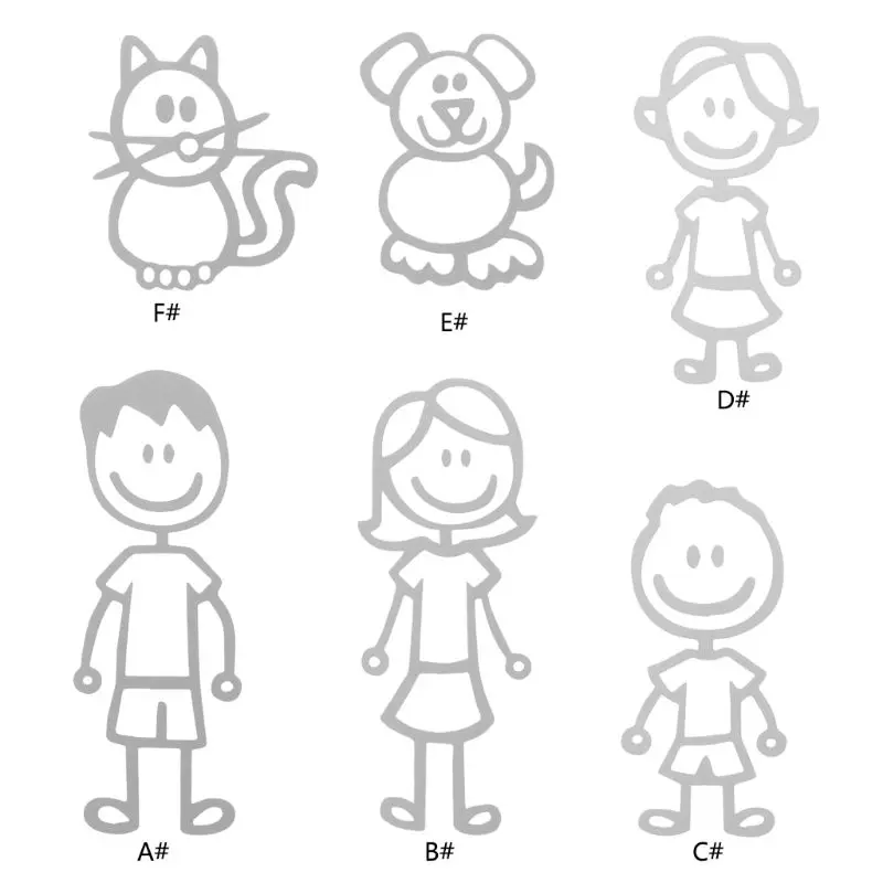 

Family Member Car Sticker Car Decal Decoration Vinyl Art Decal For Car Removable