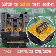 TEST Detect 208mil sop20 to sop20 test socket soic20/so20/sop20 socket