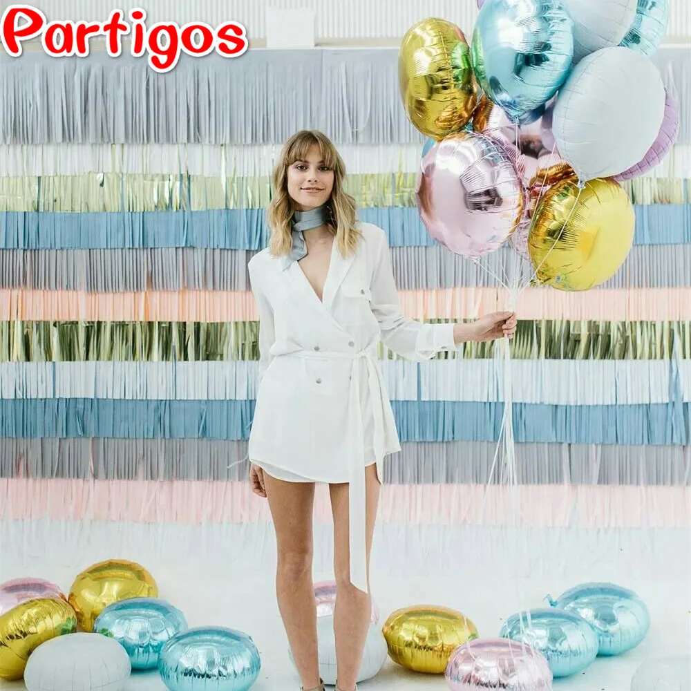

10pcs Pink Gold Blue Round Foil Balloon 18inch(45cm) Pure Solid Color Round Decoration Baby Shower Birthday Event Party Supplies