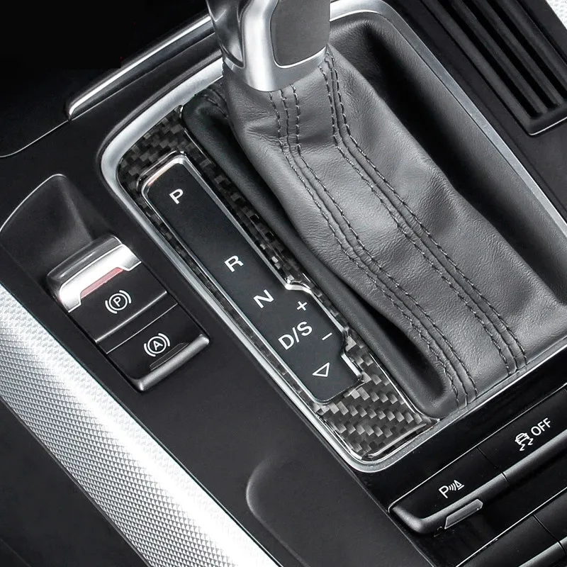 Carbon Fiber Center Console Gear Shift Panel Decoration Cover Trim For Audi A4 B8 2009 2016