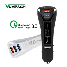 Быстрое Автомобильное зарядное устройство QC3.0 2,0 Быстрый зарядный кабель для samsung Xiaomi huawei sony Android зарядное устройство адаптер данных планшет 3 USB зарядное устройство