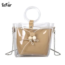 LEFUR Новая модная женская прозрачная сумочка на ремне Летняя Пляжная сумка женские сумки-мессенджеры повседневные дорожные сумки bolsa