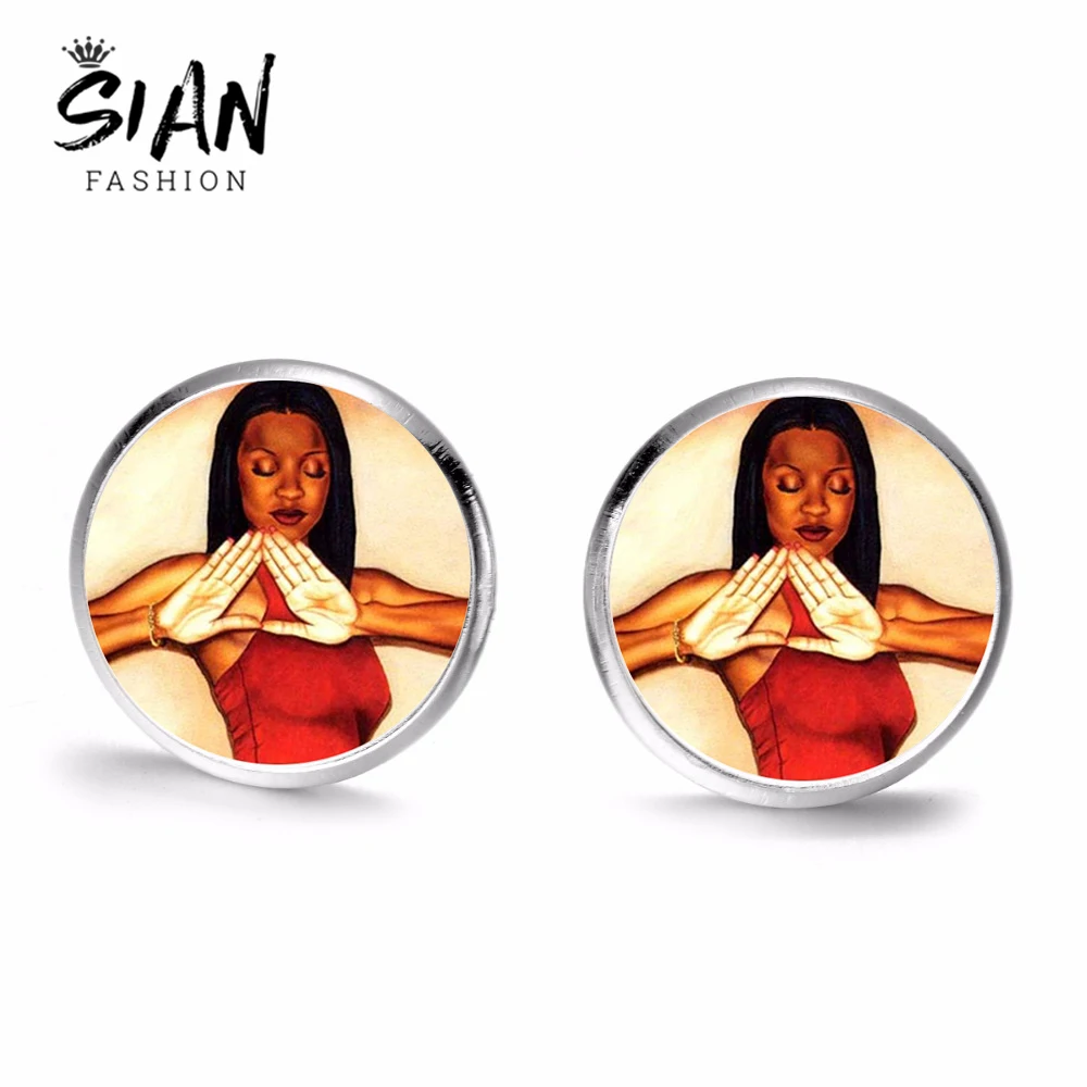 Азиатских греческий DST серьги с буквой Дельта Сигма Тета Sorority в африканском стиле; с классическим принтом, пуховое одеяло на кровать, Стекло кабошон серьги вашей мечты ювелирные украшения оптом