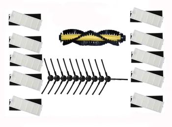 

New 1pcs Main Brush & 10pcs Side Brush & 10pcs Hepa Filter & 10pcs Sponge For chuwi ilife A4 A4s T4 X432 X430 A6