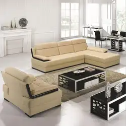 Современный стиль гостиной кожаный диван a1296